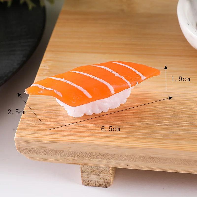 Lisslune | Realistic Artificial Sushi Set - 10pcs Decorative Japanese Rolls for Photography and Home Styling