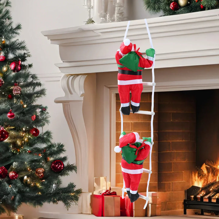 Rynx Santa Claus Climbing Ladder Pendant Merry Christmas Decoration for Home 2024 Navidad Christmas Tree Ornament 2025 New Year Gift