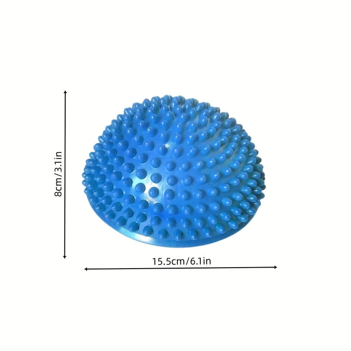 Rynx | 1pc Fitness Yoga Ball, PVC sensory training ball, half-round ball, balance training ball, tactile massage ball