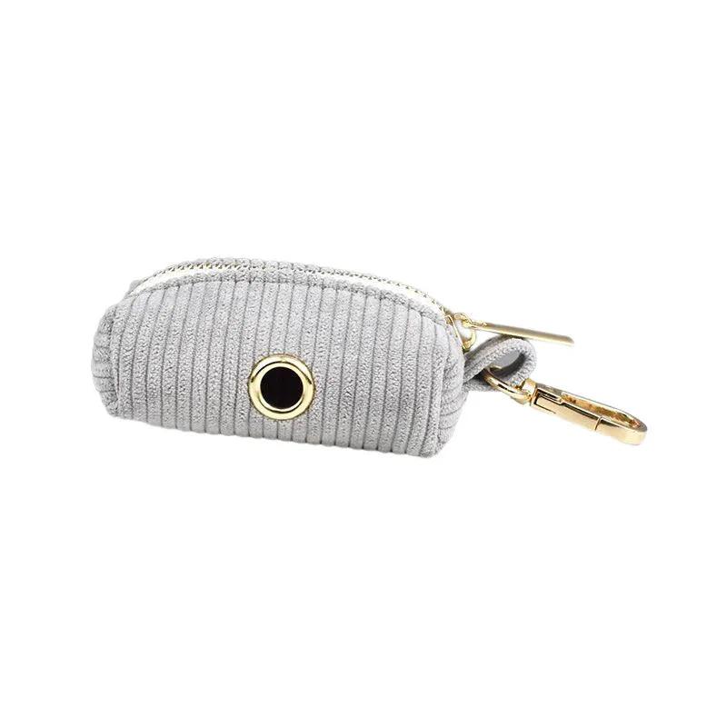 Lisslune | Personalized light gray cord collar and leash set with stylish accessories