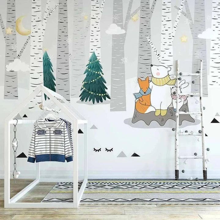Lisslune | Nordic Enchantment: Customizable Wall Decoration of Woodland Animals for Stylish Home Decor