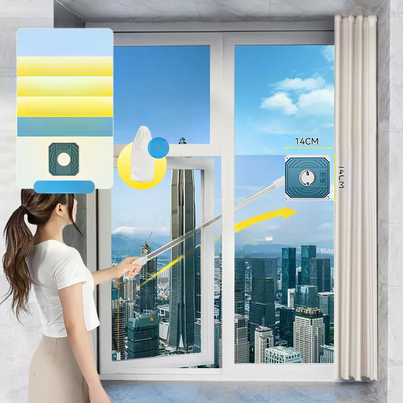 Lisslune | Effortless Double-Sided Long Handle Window Cleaner Brush