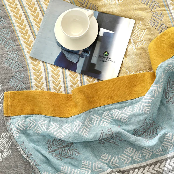 Rynx | Textile City 5-layer yarn cotton towel thread blanket double blanket bedspread gauze cover air conditioning quilt for summer 200x230