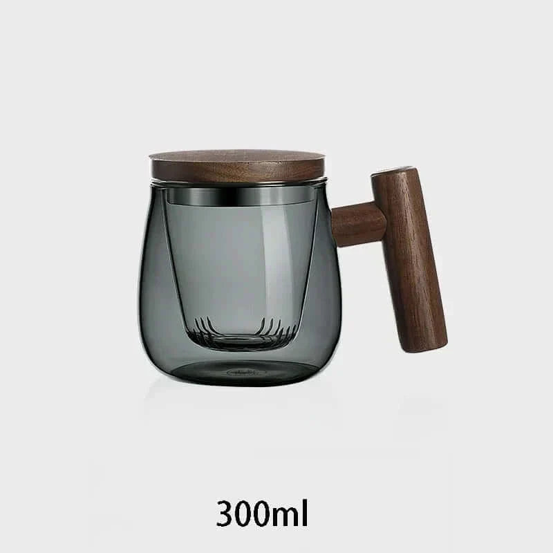 Lisslune | Ultramodern Glass Tea Cup with Filter and Lid
