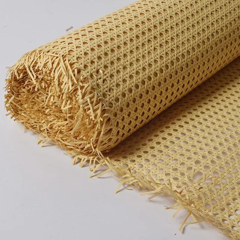 Lisslune | Indonesian Plastic Rattan Weaving Roll for Furniture Makeover - 35-50 cm wide Ideal for Chairs, Cabinets, and Tables