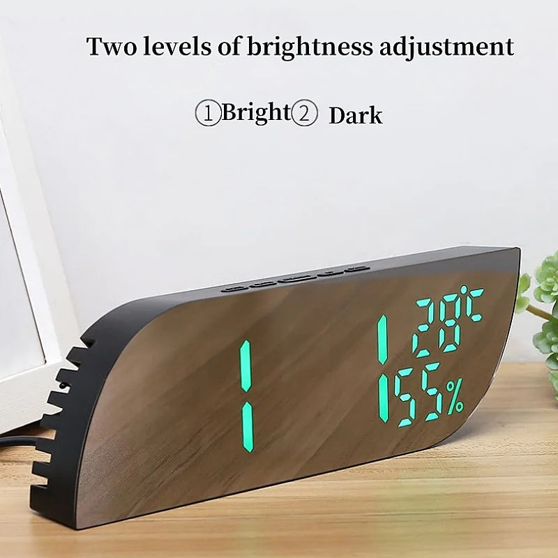 Lisslune | LED Digital Alarm Clock with Dual Display & Unlimited Snooze
