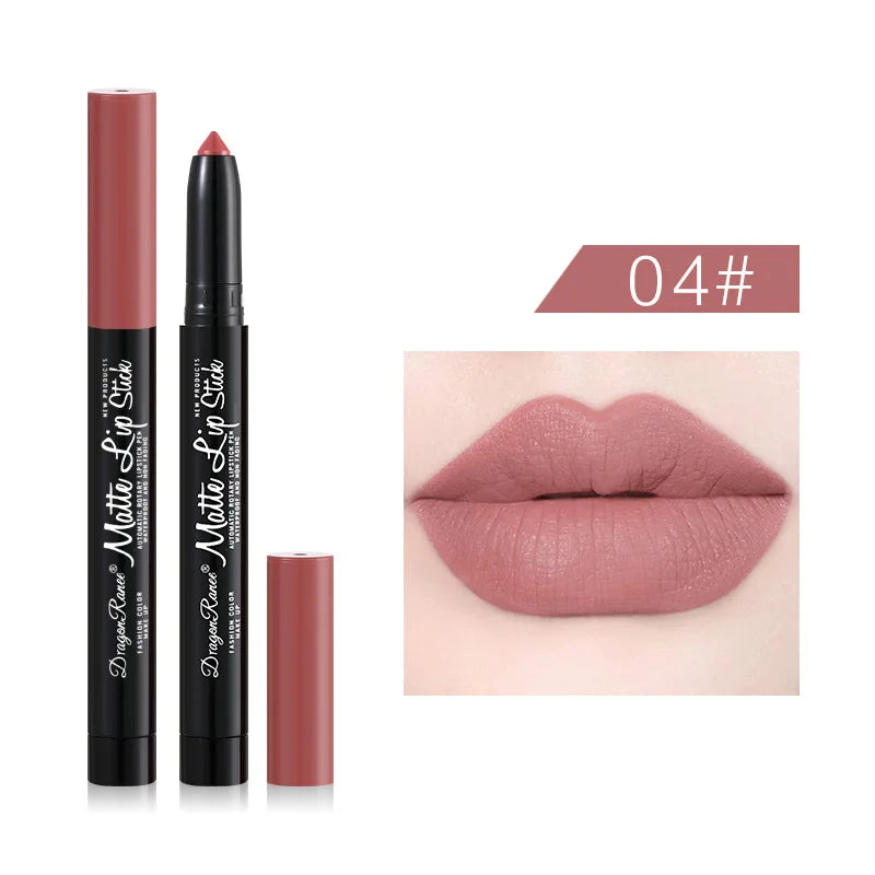 Rynx | Lipstick Improved Lip Shape Lipstick Makeup Waterproof Sexy Matte Plumping Lipstick Long-Lasting Moisturizing Lipstick Makeup