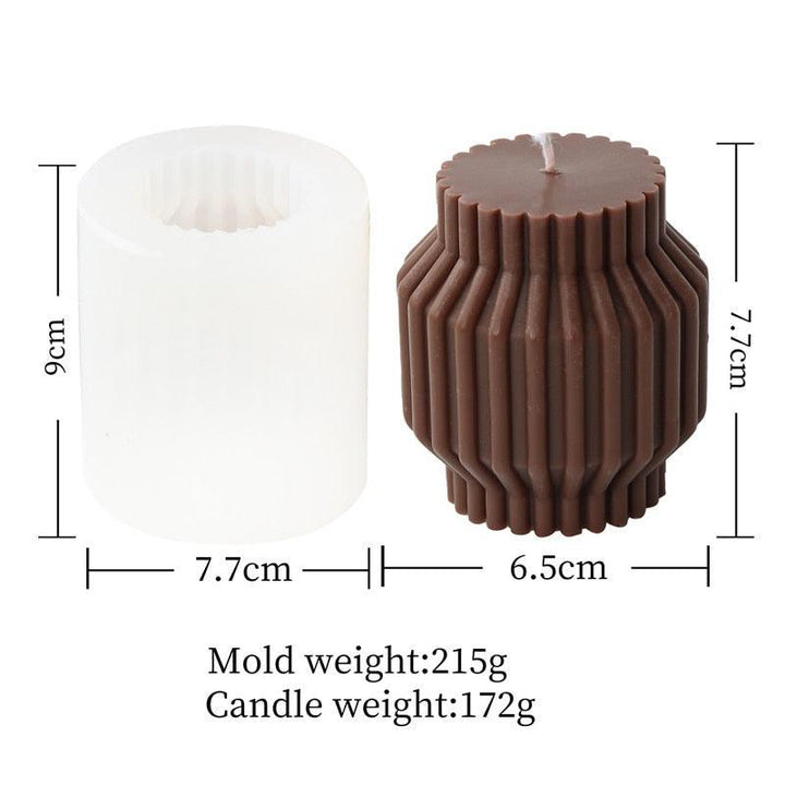 Lisslune | Chic Striped Geometry Silicone Mold for Elegant Creations