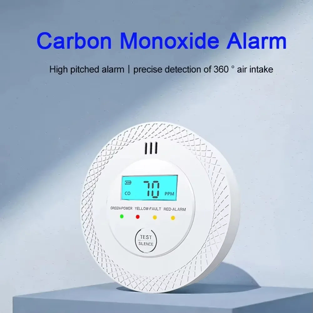 Lisslune | VeiligWoon CO and Smoke Detector – Wireless with LCD Screen and Alarm