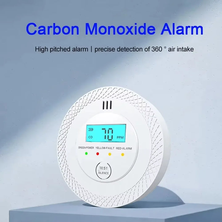 Lisslune | VeiligWoon CO and Smoke Detector – Wireless with LCD Screen and Alarm