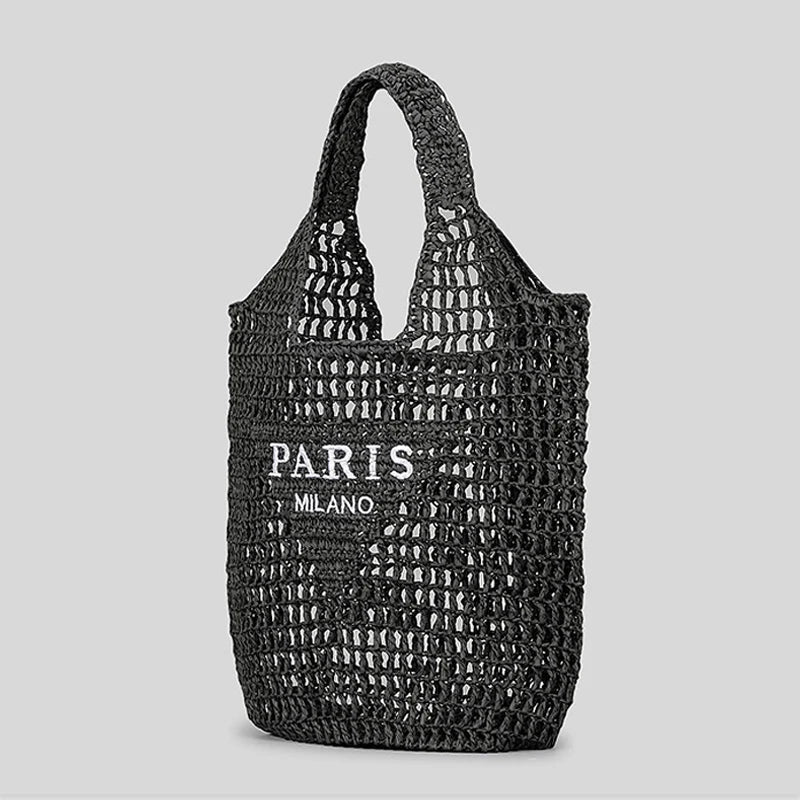 Lisslune | Net straw crochet beach bag