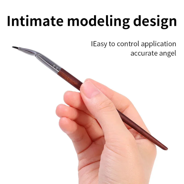Rynx | Professional Outline Eyeliner Brush Soft Contour Laying Silk Worm Concealer Eyeliner Gel Curved Make-up Brush Eye Cosmetics Tools