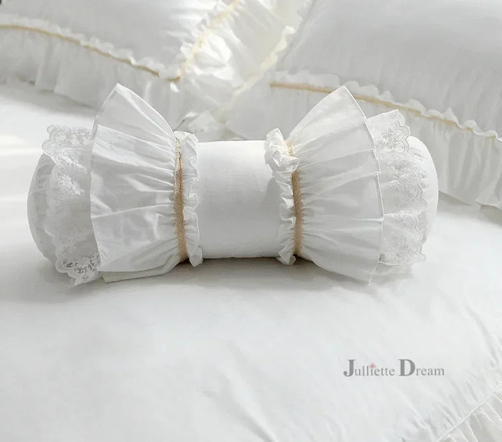 Rynx Lace Ruffle Pillowcases Home Decor Bedding Pillowcase Bed Pillow Candy Pillow Princess Lumbar Pillow Sofa Throw Pillow
