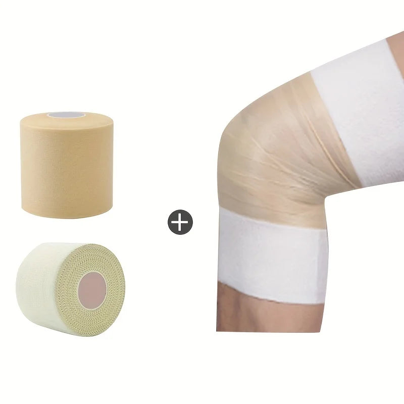 Rynx | White sports bandage and skin membrane, self-wrapping bandages, elastic tape, flexible stretch bandages for sports, knee, wrist sprains