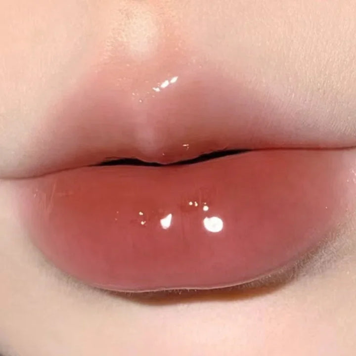 Rynx | New Mirror Glass Solid Lip Lacquer Water Light Heart Shape Lipstick Pen Clear Oil Gel Lip Balm Korean Tint Makeup Girl Cosmetics
