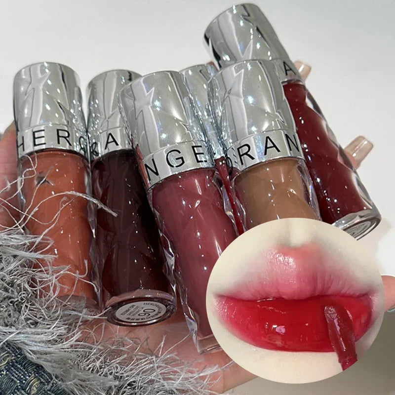 Rynx | Clear Nude Mirror Lip Gloss Moisturizing Hydrating Non-sticky Water Light Glass Gel Filling Lip Glaze Oil Lipstick Tint Cosmetics