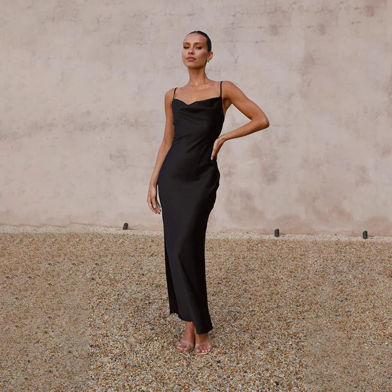 Lisslune | Long Satin Dress