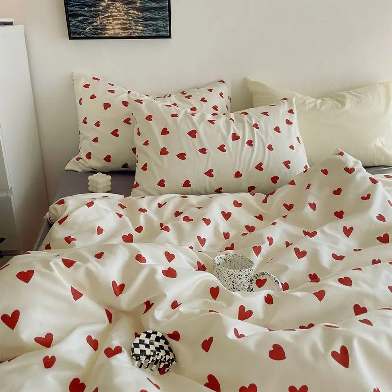 Rynx | In Pink Flowers Bedding Set Flat Bed Sheet Duvet Cover Twin Full Queen Nordic Bedding Boys Girls Bedding Sets Flower Cherry