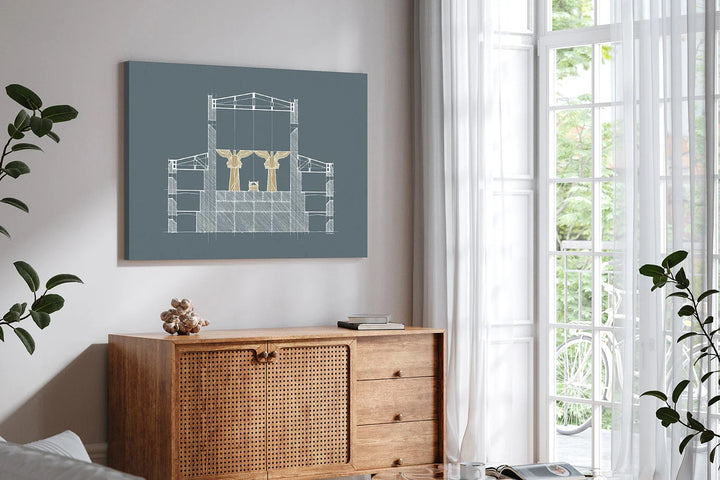 Lisslune | Temple Sketch Canvas Poster