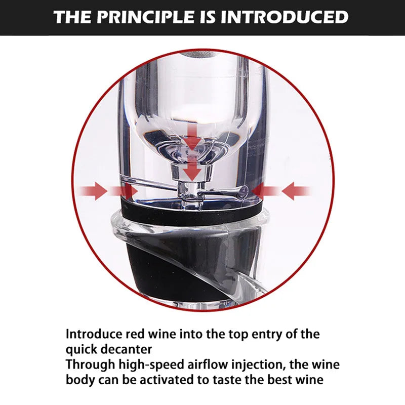 Lisslune | Wine aerator, decanter, pourer, set with filters, air purifier, stand diffuser, air aerator, sieve, aerator, wine for the dining room bar