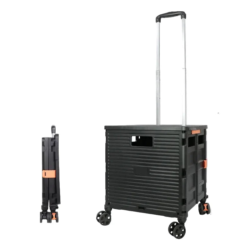 Lisslune | Folding Shopping Trolley with Silent Wheels – EasyCart
