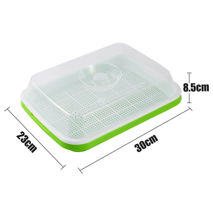 Lisslune | Sustainable Home Sprout Growth Kit - Simple Green & White Seed Tray Solution
