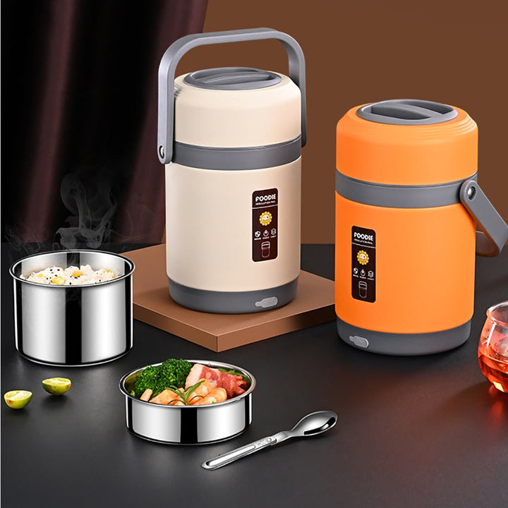 Lisslune | USB Heated Stainless Steel Food Warmer Lunch Box