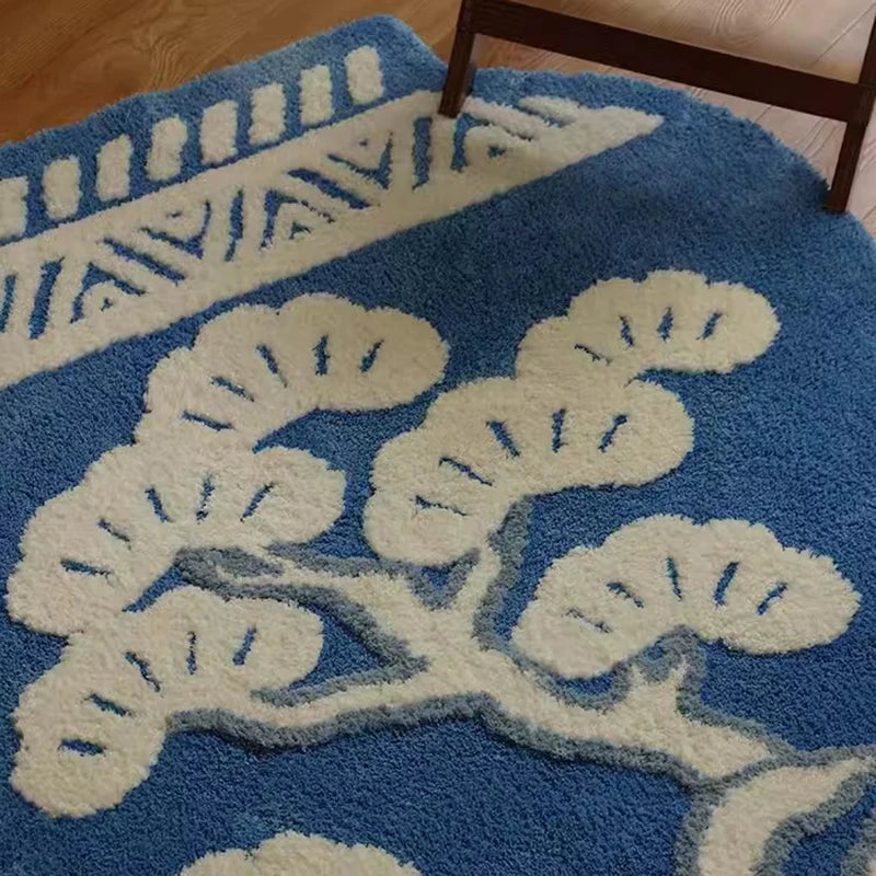 Rynx | Chinese Style Tufted Vase Bedroom Mat Soft Bathroom Floor Mat Living Area Carpet Non-Slip Hall Runner Aesthetic Living Room Decoration