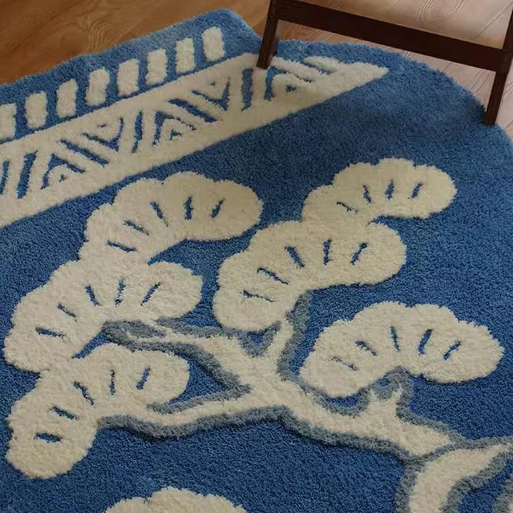 Rynx | Chinese Style Tufted Vase Bedroom Mat Soft Bathroom Floor Mat Living Area Carpet Non-Slip Hall Runner Aesthetic Living Room Decoration