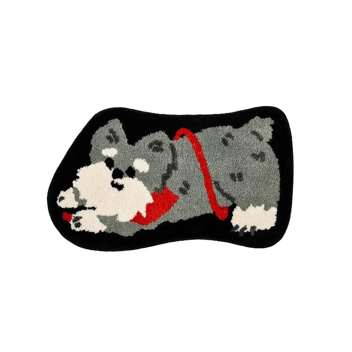 Rynx | Cute Tufting Cat Dog Bathroom Mat Cartoon Bathroom Rug Entrance Mat Floor Anti-Slip Pad Aesthetic Home Decor 40x70cm