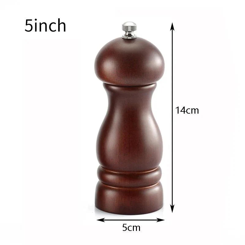Lisslune | Elegant adjustable salt and pepper mill set made of solid wood for outdoor dining