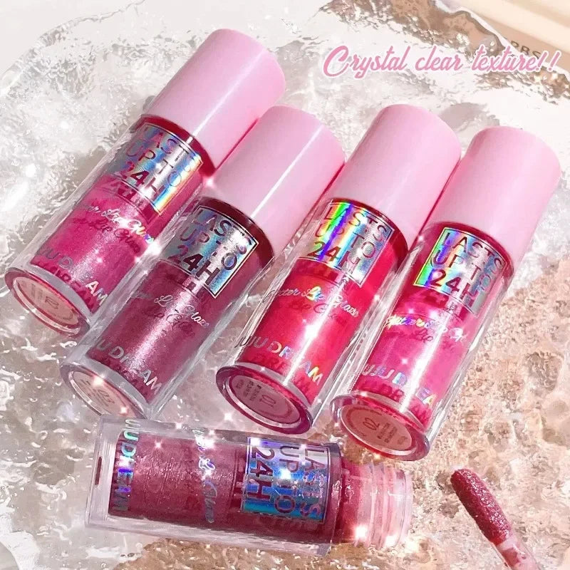 Rynx | Sale Water Glitter Lip Oil Honey Liquid Lipstick Plumper Lip Lacquer Tint Crystal Clear Texture Lipstick Korean Makeup