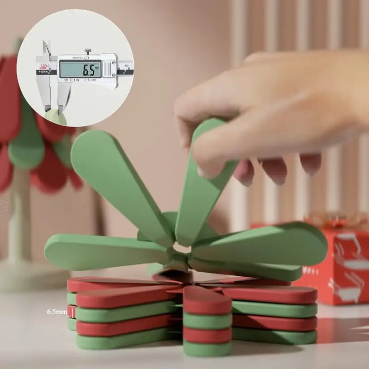 Lisslune | Foldable insulated wooden coasters made of silicone