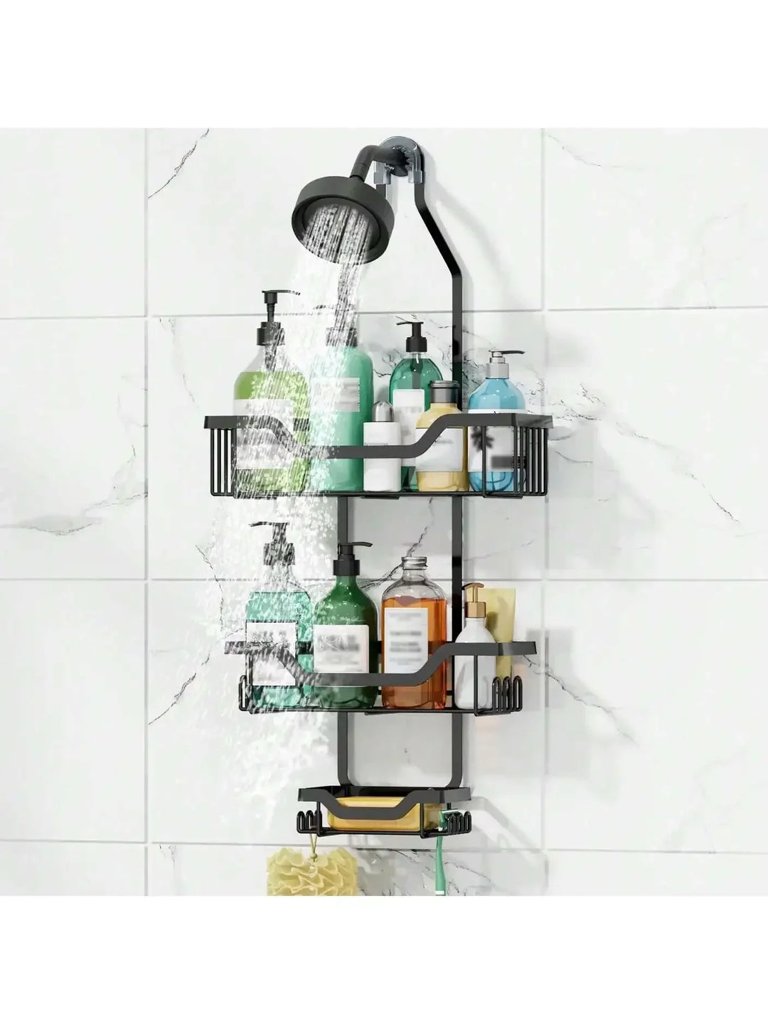 Rynx | Shower caddy Hanging bathroom basket storage Bathroom organizers high capacity Portable shelf Shower shelf Soap basket