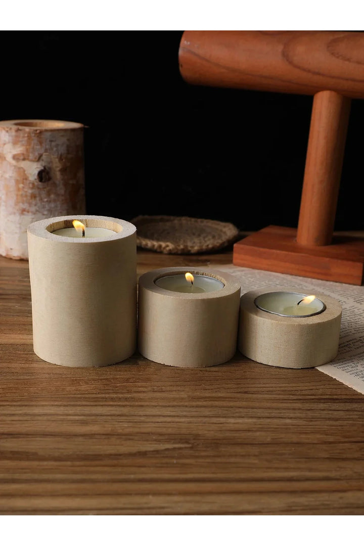 Lisslune | Wood Candle Holder