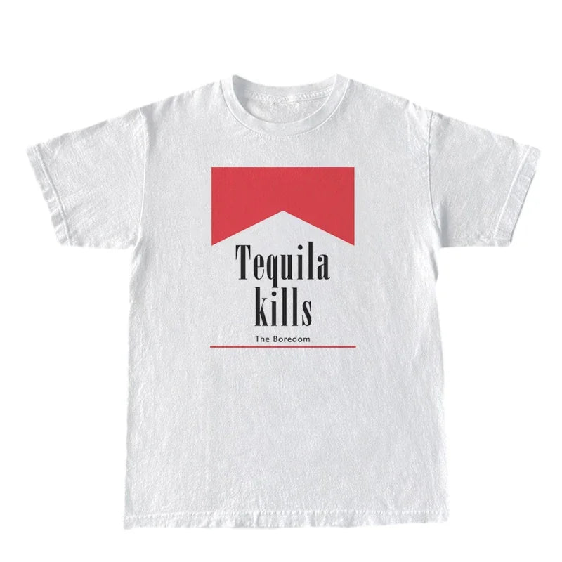 Lisslune | Tequila Retro Print T-Shirts