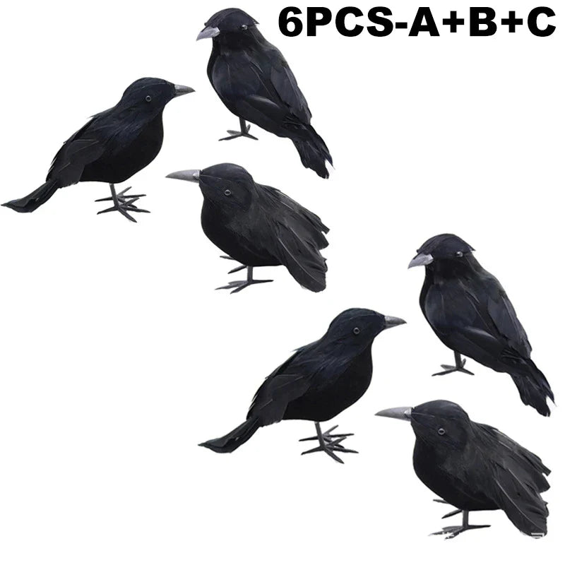 Rynx | Halloween Decoration Simulation Black Crow Raven Bird Repellent Pest Control Pigeon Repellent Garden Decoration Outdoor