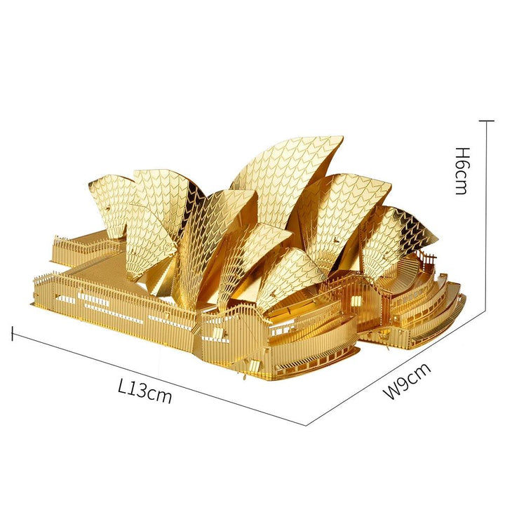 Lisslune | Sydney Opera House 3D Metal Puzzle Kit - Elegant DIY Model for Creative Minds