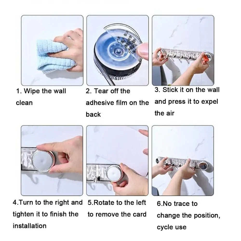 Lisslune | Punch-Free Rotating Powerful Suction Multifunctional Hooks