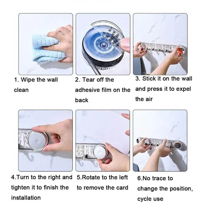 Lisslune | Punch-Free Rotating Powerful Suction Multifunctional Hooks