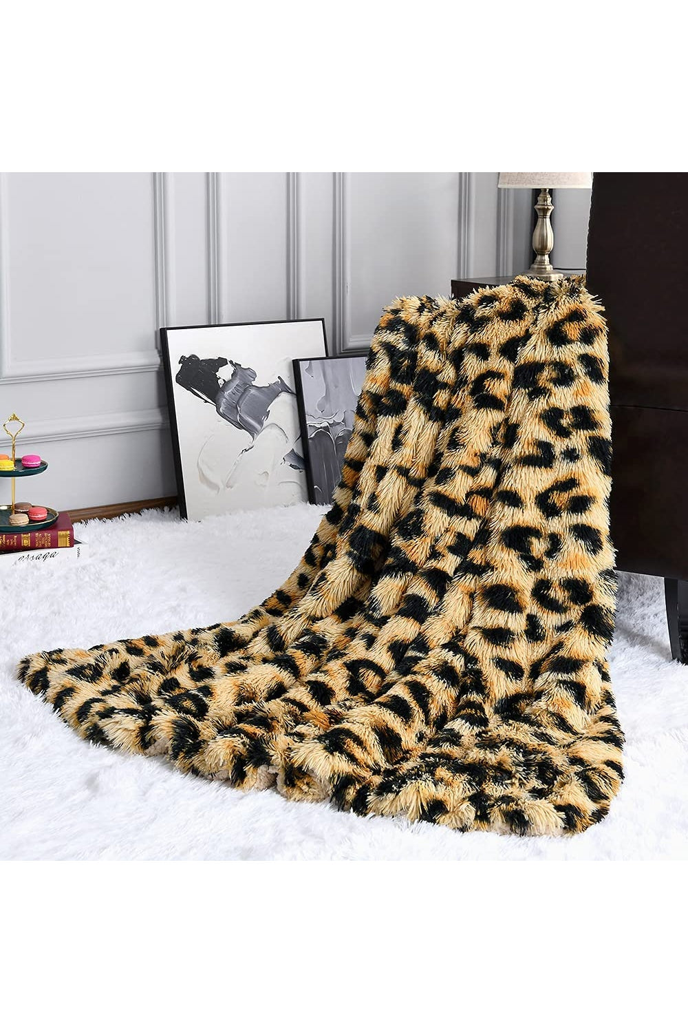 Lisslune | Synthetic fur sofa blanket