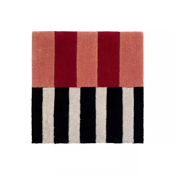 Rynx | Handmade Tufting Seat Cushion Mat Soft Square Geometric Grid Chair Sofa Pad Hanging Wall Decoration Tapestry Home and Office Decoration