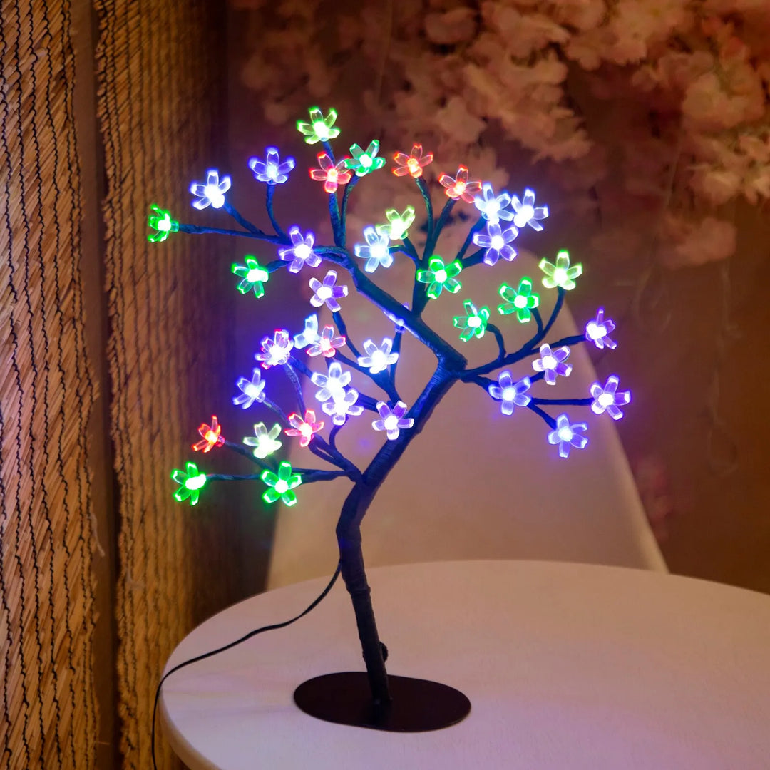Rynx | Cherry Blossom Tree Light, 17 inch 40LED Illuminated Table Decoration Artificial Flower Bonsai Tree Lamp USB Powered Gifts for Home Decor