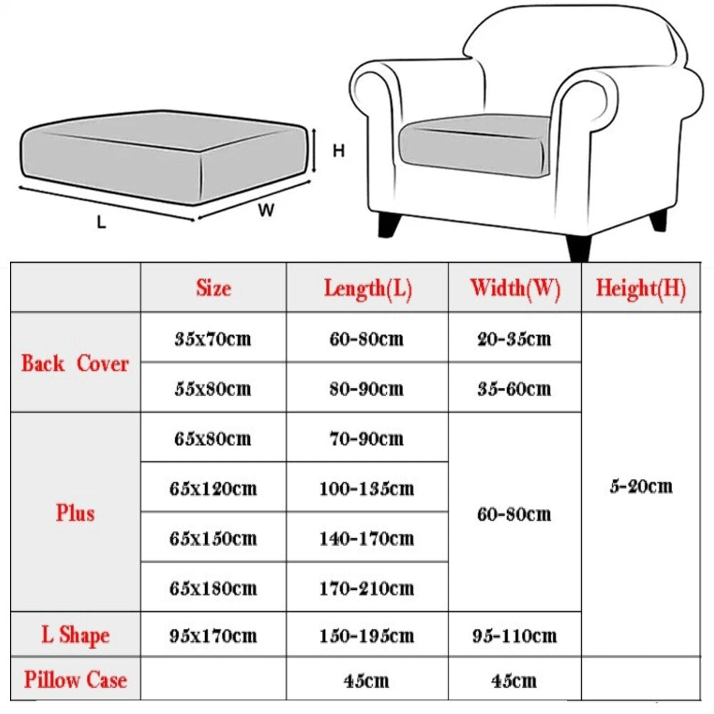 Lisslune | Elastic Stretch Comfy Sofa Cushion Cover
