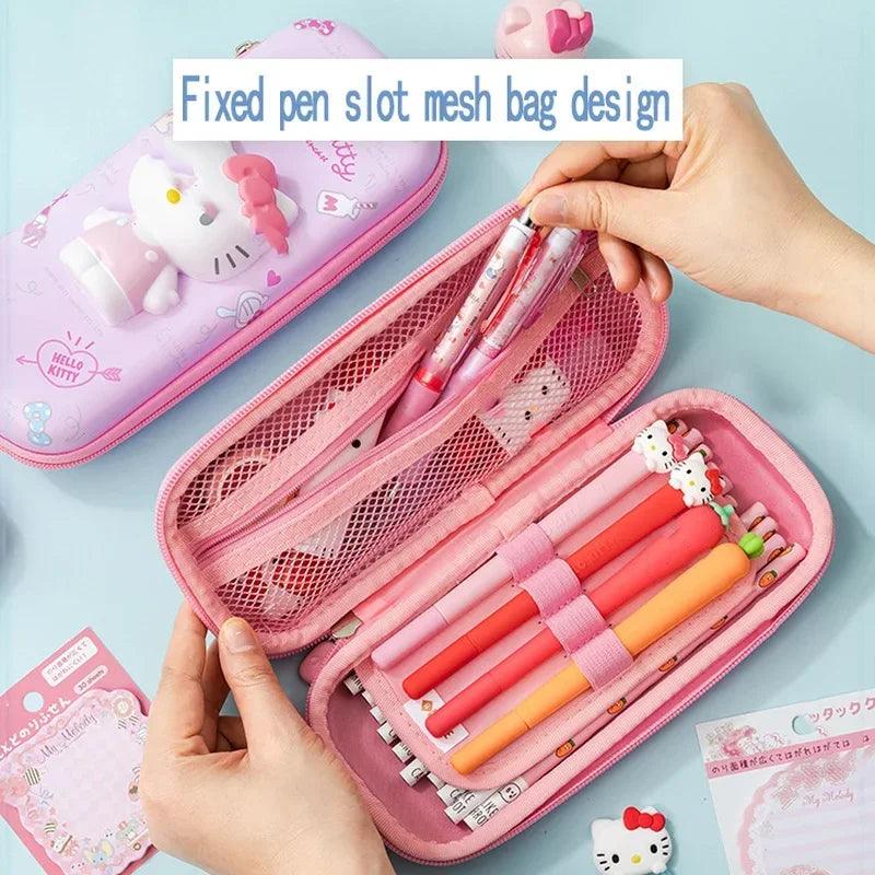 Lisslune | Kuromi & Cinnamoroll Anime-inspired pencil case - Stylish and functional stationery organizer