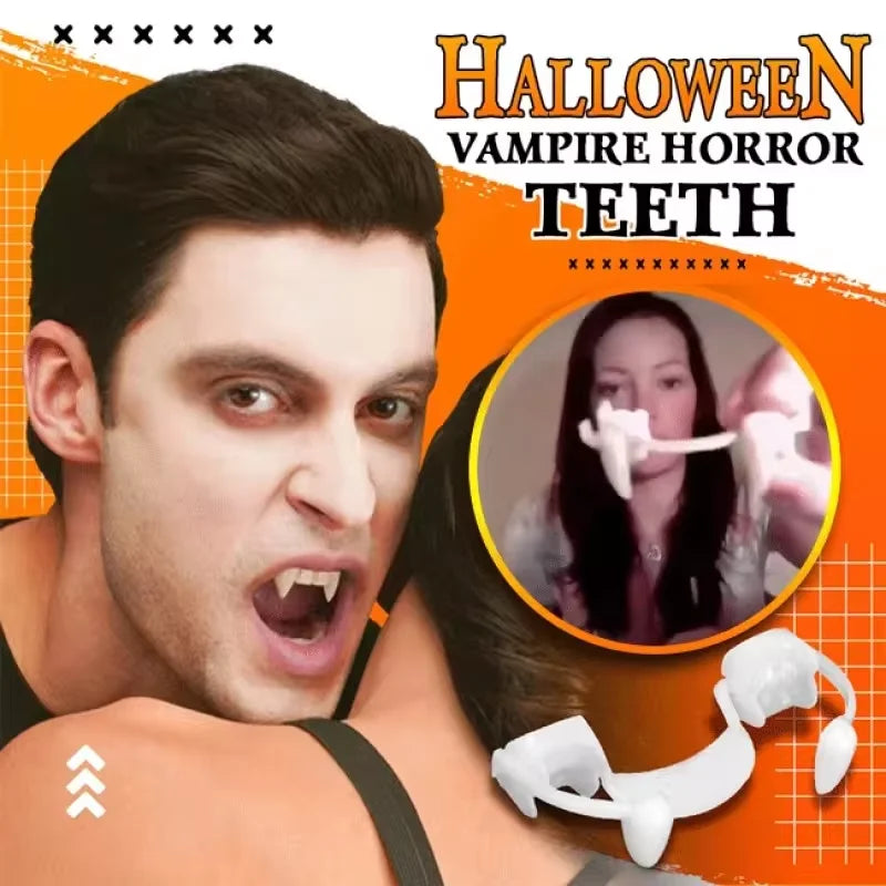 Rynx | Removable Vampire Fangs Prosthesis Sharp Fangs Halloween Cosplay Vampire Fangs Prosthesis Zombie Teeth Prop Halloween Party Decoration