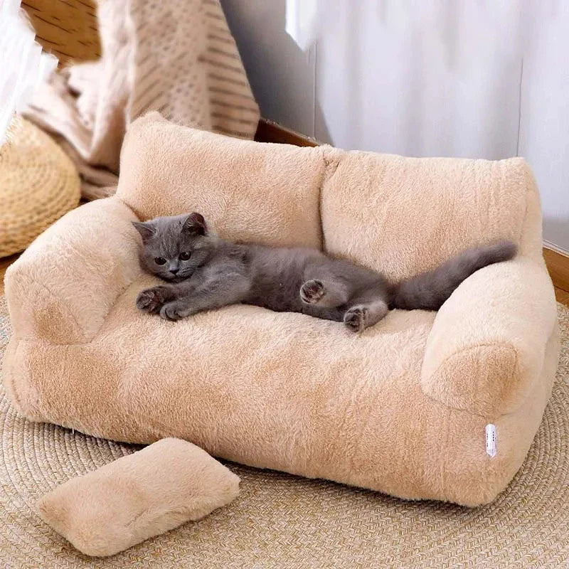 Lisslune | ComfortCuddle | Cat Bench | Soft Plush | Breathable Design | Anti-Slip Bottom