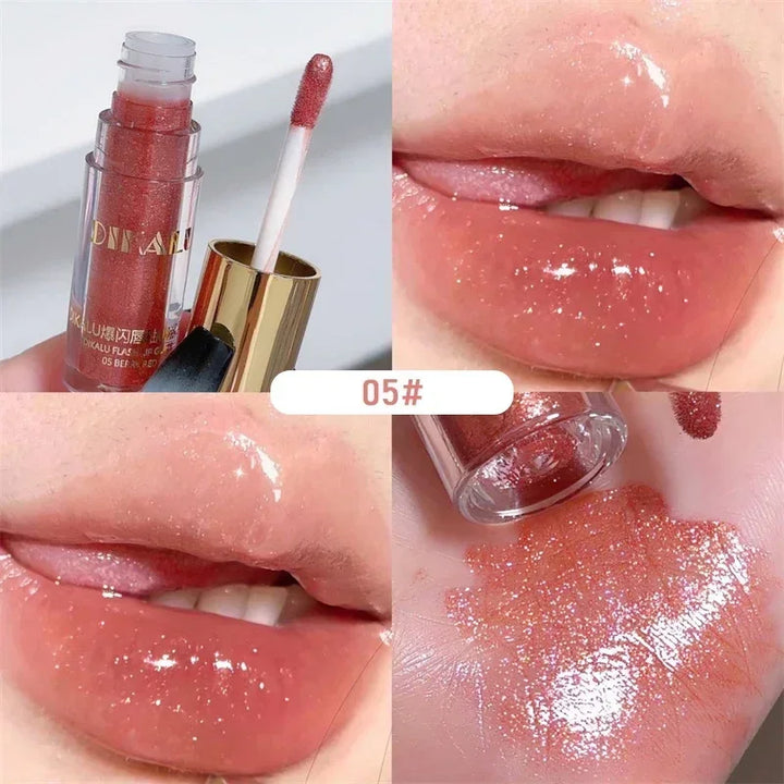 Rynx | Glitter Lip Gloss Liquid Lipstick Moisturizing Plumping Lip Shine High Gloss Sparkling Lip Gloss Shade Korean Makeup Cosmetics