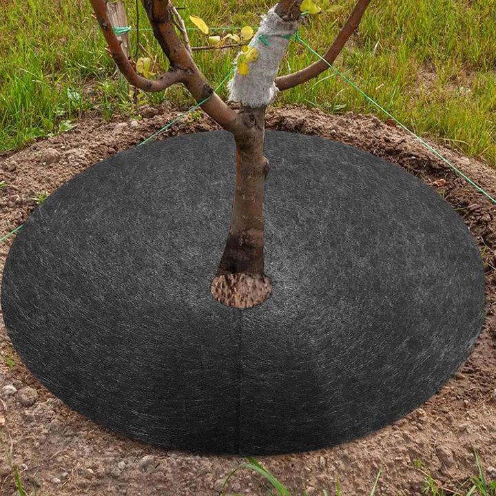 Lisslune | Weed fleece tree disk – Breathable root protection mat for garden and plants