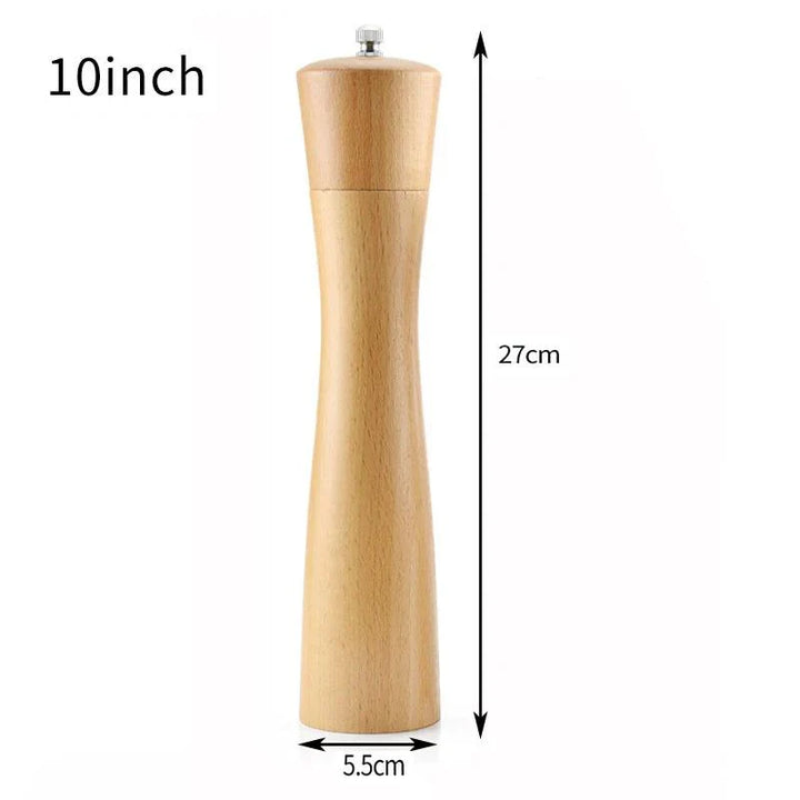 Lisslune | Elegant adjustable salt and pepper mill set made of solid wood for outdoor dining